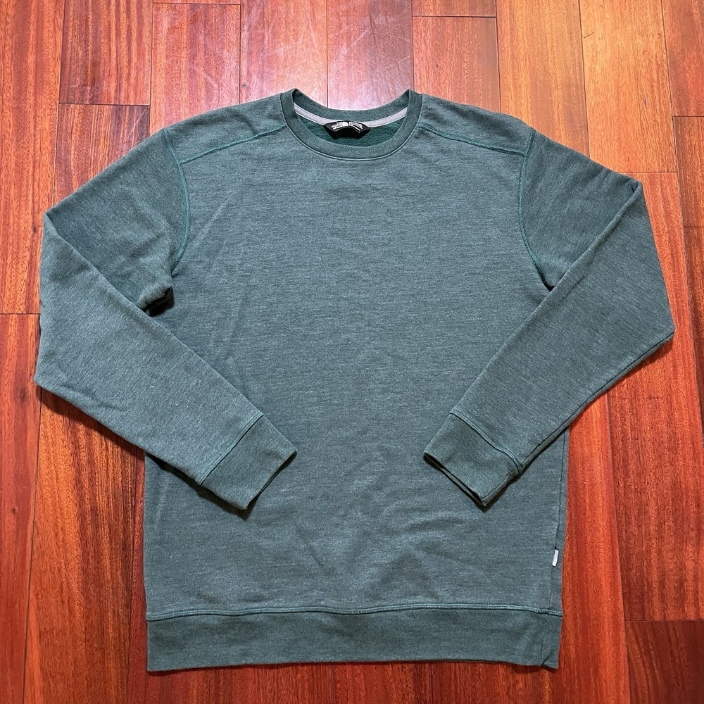 The North Face Shirt Mens Large Olive Green Crew Neck Long Sleeve Casual Stretch